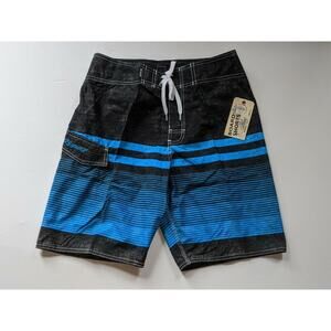 RS Surf Board Swim Shorts Size 32 Blue Black Mens New -0820F94